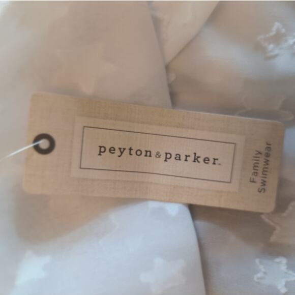 Peyton & Parker Starfish Swim Cover Dress Women's Sz XXL White Short Sleeve - Picture 2 of 14